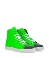 Neon Green/Reflector High-Top Sneakers