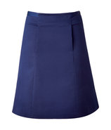 Dark Blue Cotton A-Line Skirt