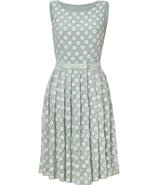 Peppermint Embroidered Silk Daisy Dress