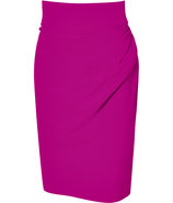 Orchid 4-Ply Silk Crepe Pencil Skirt