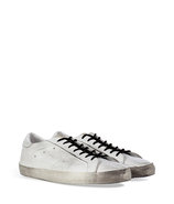 White/White Leather Superstar Sneakers