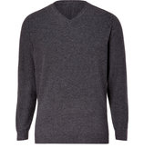 Anthracite Heather V-Neck Wool-Blend Pullover