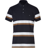 Black Multi Cotton Polo Shirt