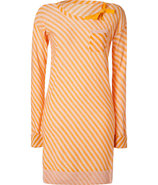 Blush/Mango Striped Wool Knit Dress