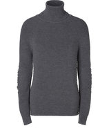 Charcoal Wool Barkham Turtleneck Pullover