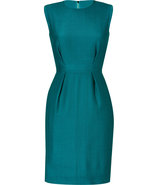 Petrol Wool-Crepe Dress
