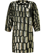 Gold and Black Brocade Dress