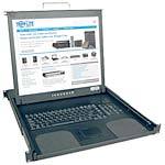 19  LCD Rackmount Short-Depth Console Display, Bla