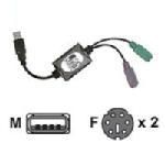 Dual PS2 to USB Adapter Cable ADP-PU21