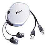 Retractable Phone, Ethernet and USB Cord ACC80US