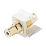 Steren Keystone RCA Jack Adapter, White Insulator,
