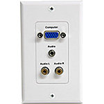 StarTech.com Wall Plate 15-Pin VGA, 3.5mm, RCA
