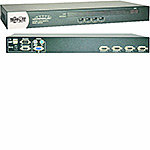 4-Port 1U Rackmount USB/PS2 KVM Switch with On-Scr