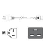 Cisco 6000 Power Cord, 250V AC 20A, Straight Blade