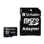 Verbatim 16GB SDHC microSDHC Flash Memory Card,