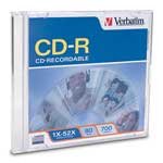Verbatim 52X 700MB (80 min.) Branded CD-R Media