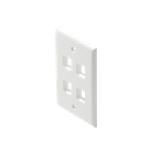 Steren 4-Cavity Keystone Faceplate, Almond 310-