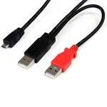 StarTech.com USB Y Cable for External Hard Drive,