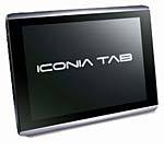 Iconia TAB A200-10G16u : 1GHz processor Android 3.