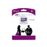 PNY 4GB Micro Sleek Attache USB 2.0 Flash Drive -