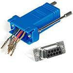 C2G RJ-45/DB-9F Modular Adapter, Blue
