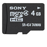 Sony 4GB microSDHC Class 4 Flash Memory
