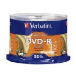 Verbatim 16x 4.7GB Lightscribe DVD-R Media (50-pac