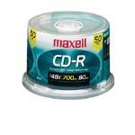 Maxell CD-R 48X 80 Minute/700MB 50 Pack Spindle 64