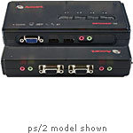4-Port USB KVM Switch with Audio, (4) Cable Sets I