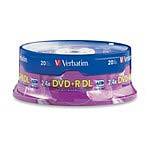 Verbatim 2.4X 8.5GB Branded DVD+R DL Media (20-pac
