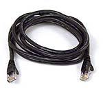 Belkin Cat6 UTP Patch Cable, Black, Snagless, 25ft