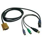 Tripp Lite 10ft. Cable KVM Switch USB/PS2 for B020
