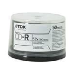 TDK 52x 80min. White Thermal Hub Printable CD-R Me