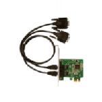 2-port DB9 Serial RS-232 Industrial Adapter w/ 15K