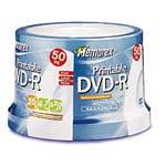 16x 4.7GB Printable DVD-R Media (50-pack Spindle) 