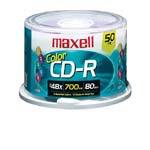 Maxell 48X 700MB (80 Minute) Color CD-R Media (50 
