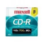 Maxell 48x 700MB/80min. CD-R Media (5-pack Slim Je