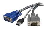StarTech.com Ultra-Thin USB VGA 2-in-1 KVM Cable,