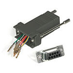 C2G RJ45 to DB9M Modular Adapter, Black