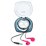 JVC Earbud Headphones with Carrying Case, Pink HAF