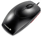 Cherry Corp. Black Optical Mouse with Scroll Wheel