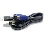 USB KVM Cable, Gray, 6ft TK-CU06
