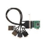 4-port DB9 Serial RS-232 Industrial Adapter w/ 15K