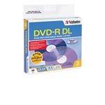 Verbatim 4x 8.5GB Branded DVD-R DL Media (3-pack
