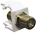 C2G Snap-in F-Type Keystone, White Module 03824