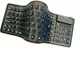 Compact Waterpoof Flexible Keyboard, Black AKB-220