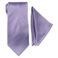 (R) Essentials Solid Tie & Hankie Set